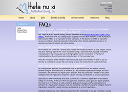 New FAQs page